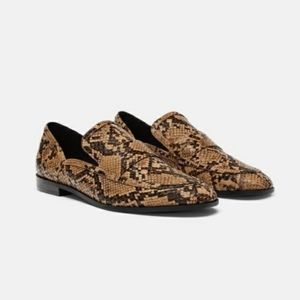 Snake Print Loafers
